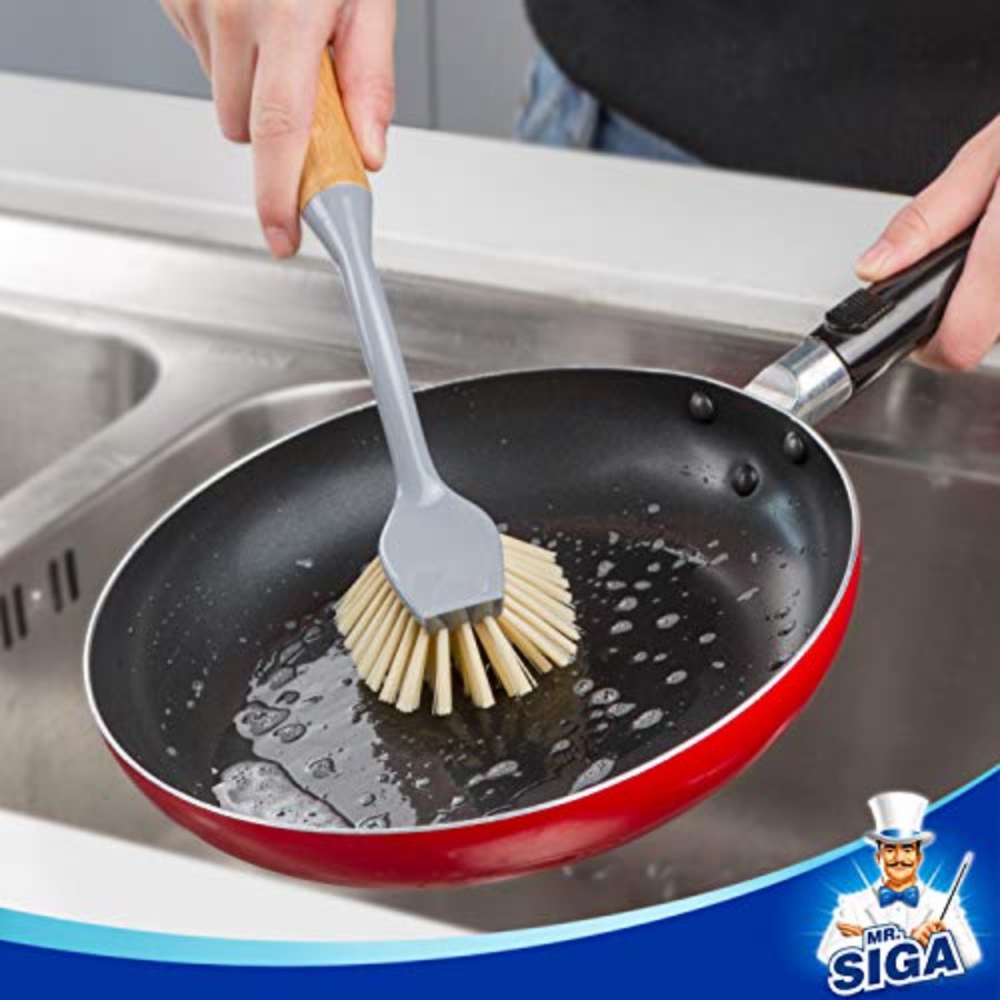 فرشاة أطباق بمقبض من الخيزران  - مراجعة Dish Brush Bamboo وسعره